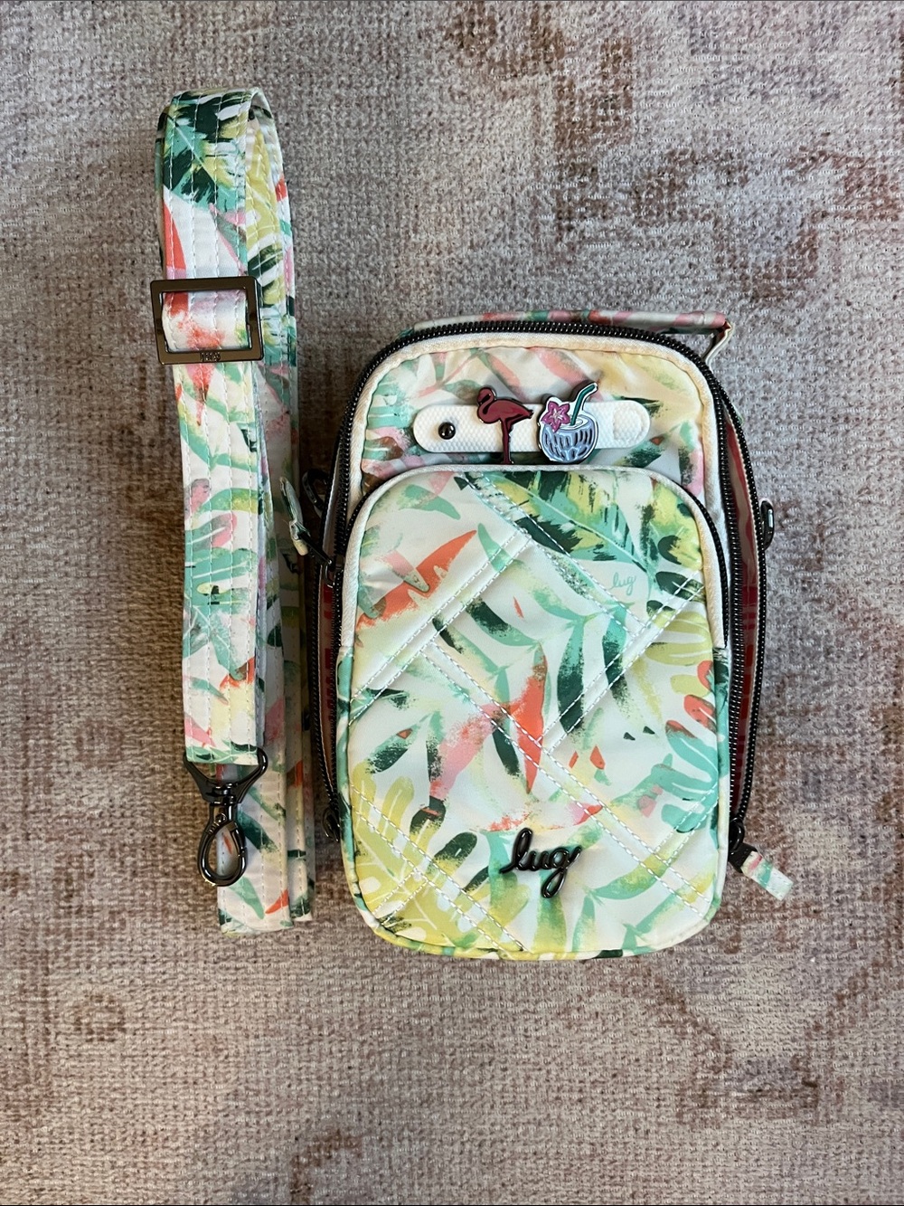 LUG Mini Skeeter Bridge Candy Tropics with Flamingo and Coconut charms